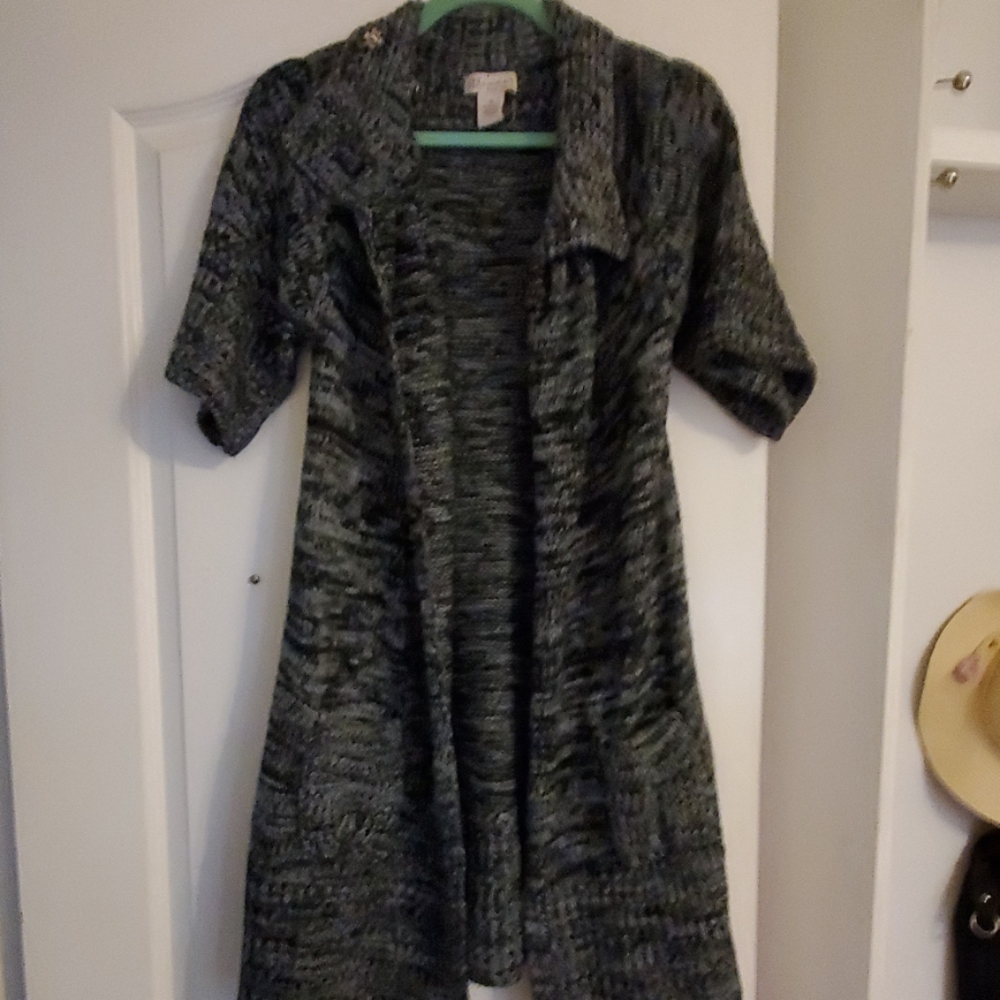 Womans long sweater jacket